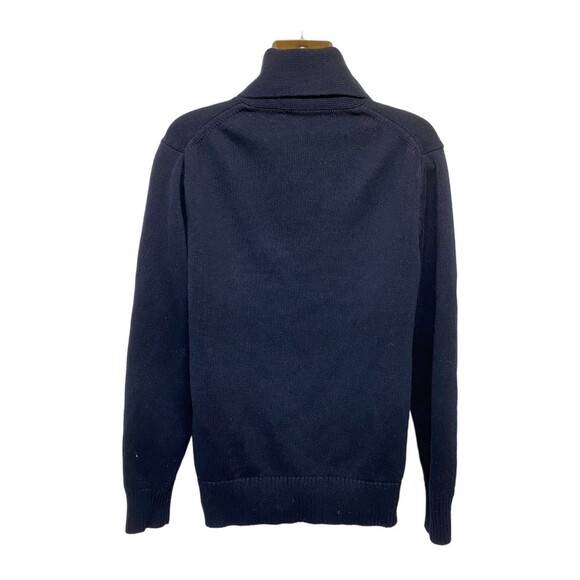 J.Crew Unisex Nautical Navy Wood Toggle Shawl Collar Cardigan Size M Preppy - Picture 4 of 9